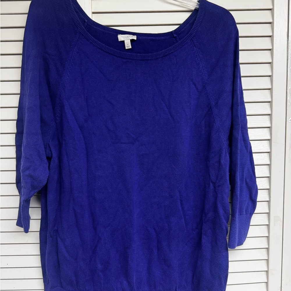 Talbots Royal Blue Knit Top